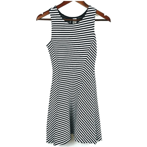 Divided Dresses & Skirts - Black and White striped Sleeveless Dress